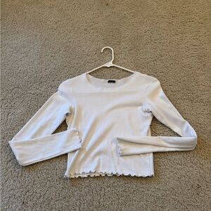 White Long Sleeve Top